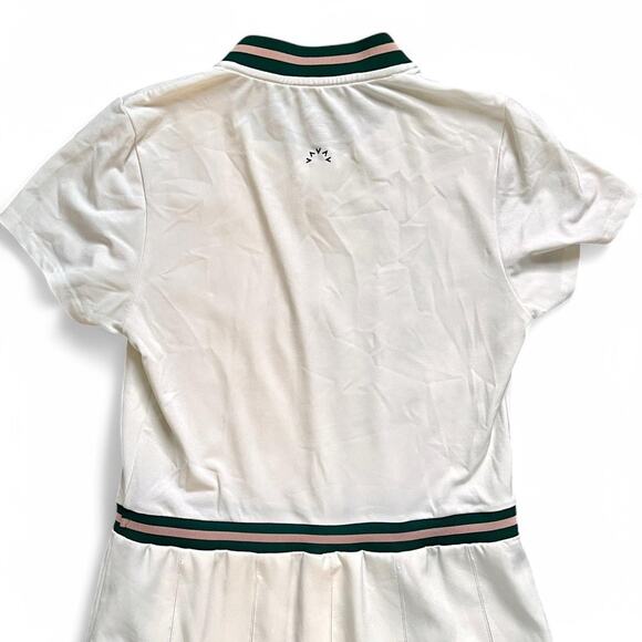 Varley Nora Court Tennis Dress White and Forest Size Medium - Picture 6 of 7
